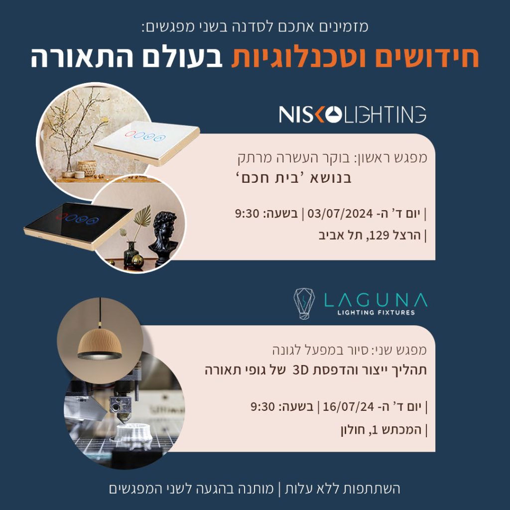 הזמנה לבוקר העשרה מרתק מבית NISKO LIGHTING