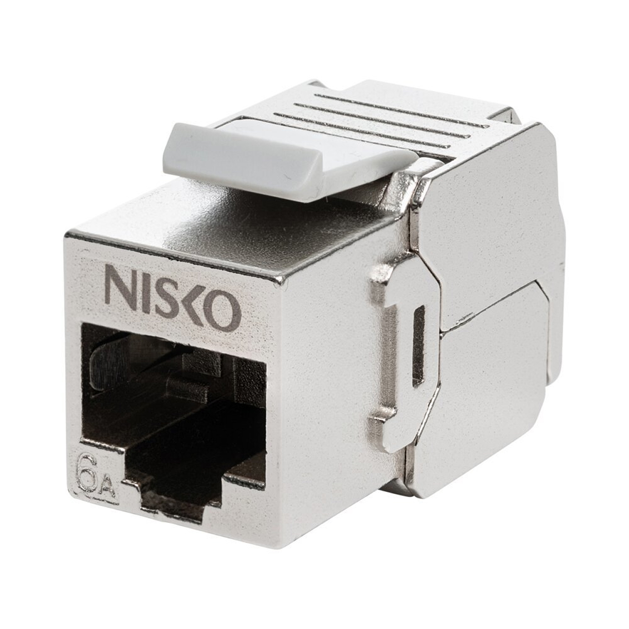 שקע מחשב מסוכך לקיסטון RJ45 CAT6A FTP